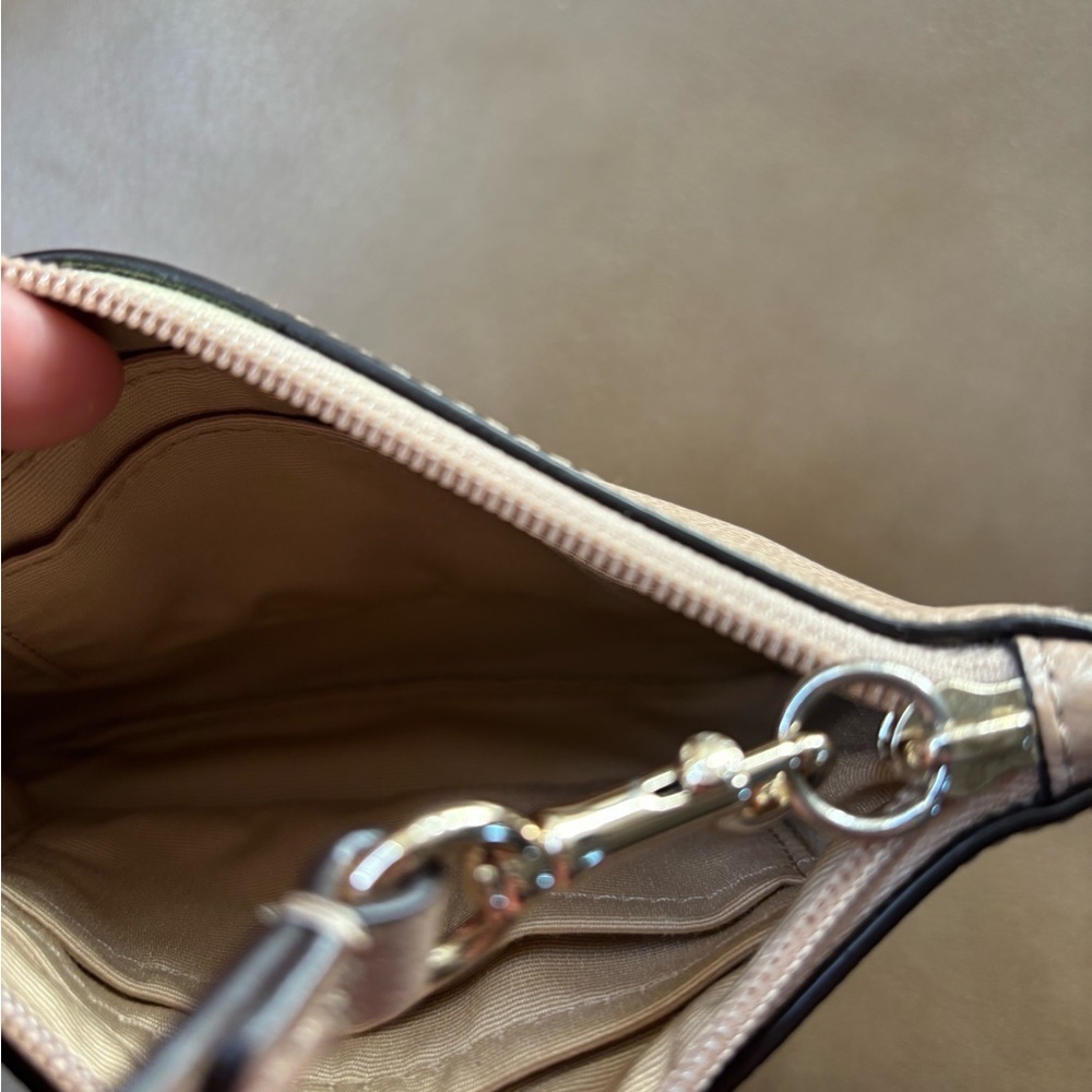 Coach Beige Leather Wristlet - Picture 3 of 4